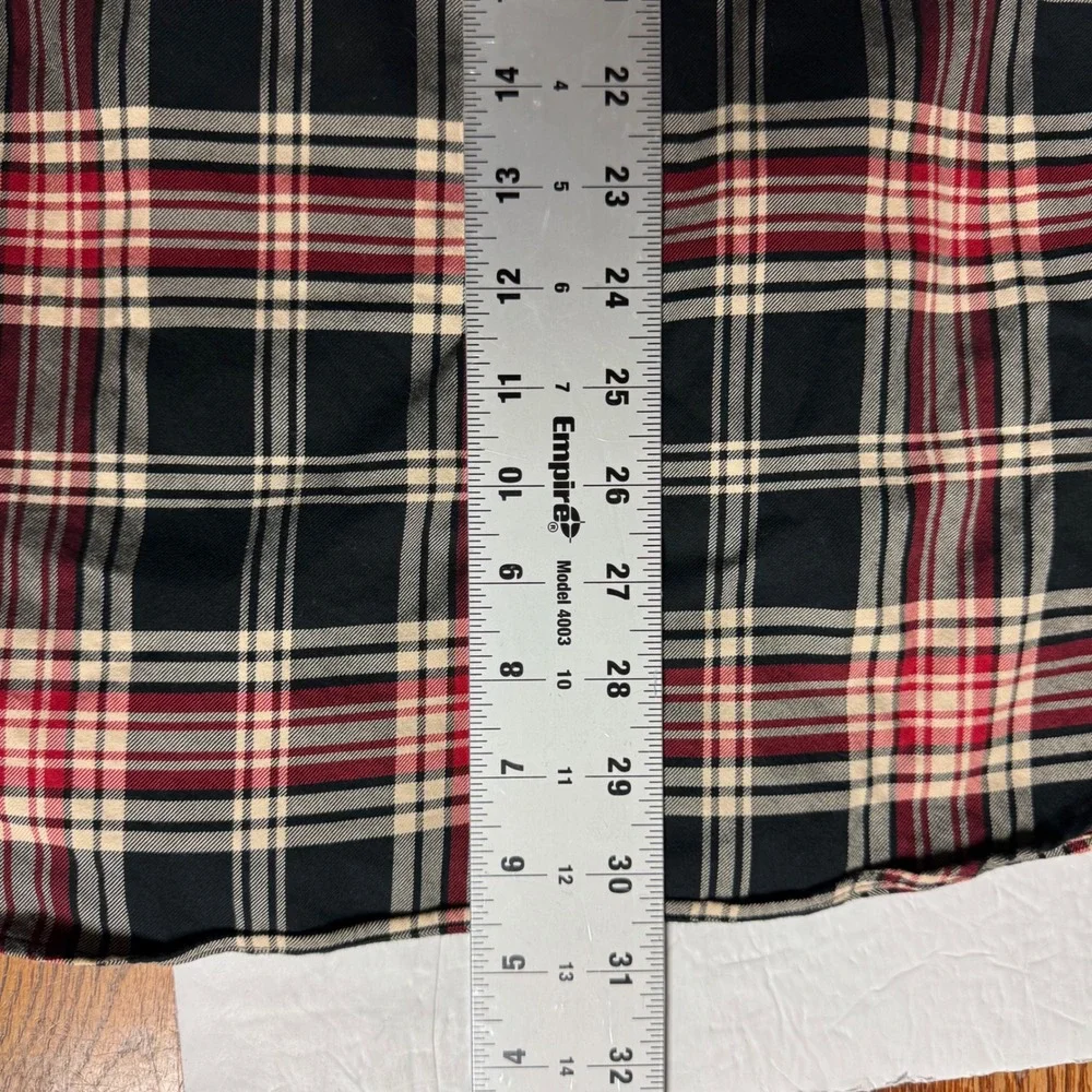 Polo Ralph Lauren Mens Classic Fit Plaid Button Down Shirt Red Black Large